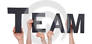 People Holding a Black Team