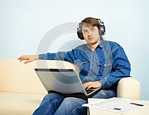 People at home listening to symphonic music