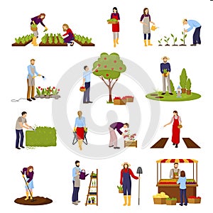 People And Horticulture Set