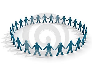 People in a huge circle