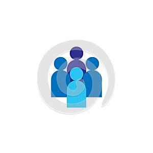 People Icon. Business corporate team working together. Social network group logo symbol. Crowd sign. Leadership or community conce