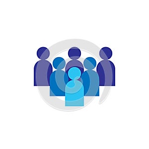 People Icon. Business corporate team working together. Social network group logo symbol. Crowd sign. Leadership or community conce