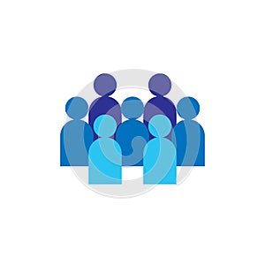 People Icon. Business corporate team working together. Social network group logo symbol. Crowd sign. Leadership or community conce