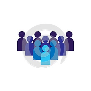 People Icon. Business corporate team working together. Social network group logo symbol. Crowd sign. Leadership or community conce