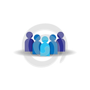 People Icon. Business corporate team working together. Social network group logo symbol. Crowd sign. Leadership or community conce