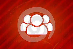 People icon isolated on abstract red gradient magnificence background