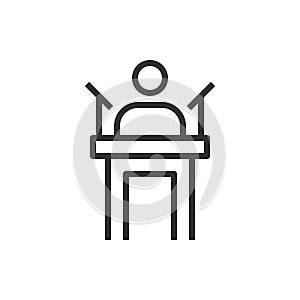 People icon Podium describe business vector