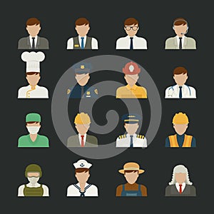 People icon ,professions icons , worker set