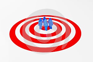 People icon target group and aiming