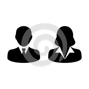 People Icon Vector Male and Female Person Profile Avatar