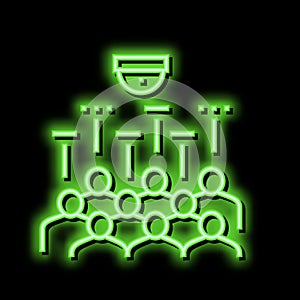 people identification technology neon glow icon illustration