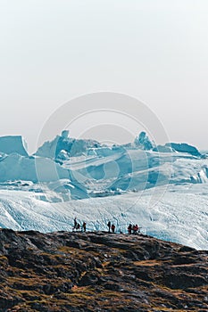 People in Ilulissat, Disko Bay, Greenland.