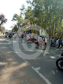 People of India rally on the national highway
