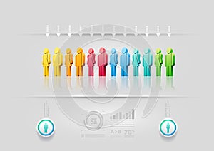 People infographic design template