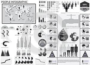 People infographic vector illustration.