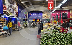 People inside hypermarket