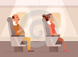 People inside the plane