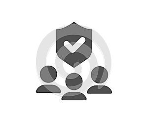 People insurance icon. Health coverage sign. Vector