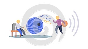 People Interacting with Global Network. Collaboration, Connectivity, World Tech, vector design Generative AI