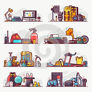 People Interests, Hobbies and Profession Icons