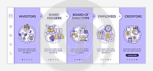 People involved in corporation onboarding vector template