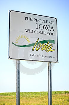 The people of Iowa welcome you Sign