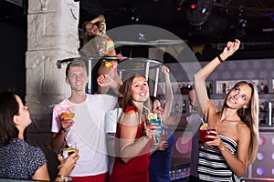 People joying in nightclub