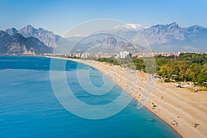 People at Konyaalti beach in Antalya