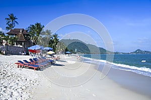 People on lamai beack ko samui island