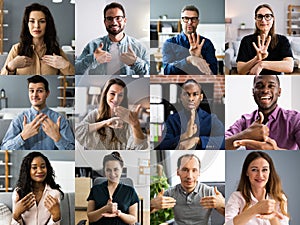 People Learning Deaf Sign Language