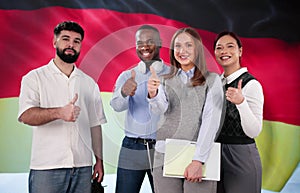 People Learning German Language Or Deutsch