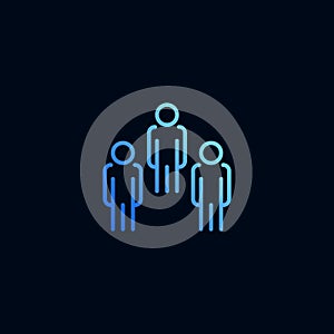 People line icon. Vector illustration in linear style.