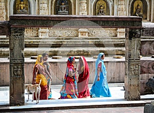 People at Mahabodhi Temple in Gaya, India