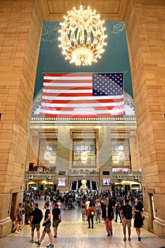 People in Main hall Grand Central Terminal, New York.