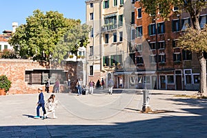 People on main square The Venetian Ghetto