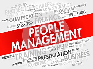 People Management word cloud collage
