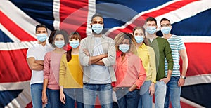 People in medical masks for protection from virus