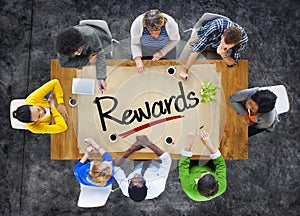 People in a Meeting and Single Word Rewards