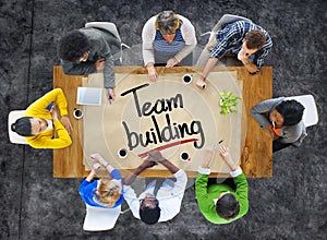 People in a Meeting and Team Building Concepts