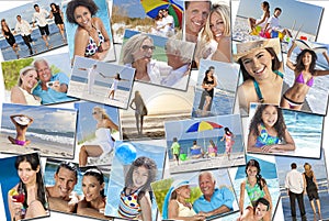 People Men Women Children Family Beach Vacation Holiday
