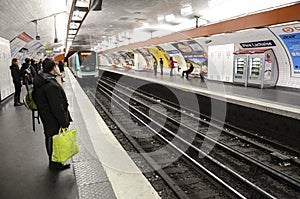 People at metro station, Paris