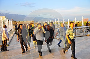 PEOPLE AT MILAD TOWER TEHRAN