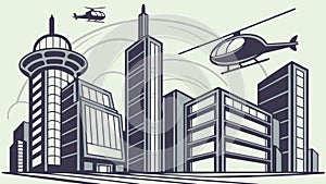 People in Modern Office Multi-Screen Setup Vector, vector design Generative AI