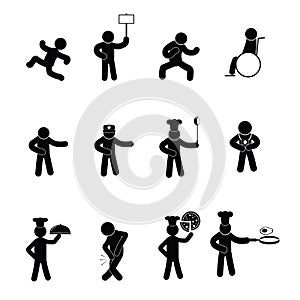 People in movement icons