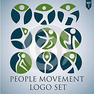 People movement logo set