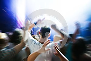 People on music concert, disco