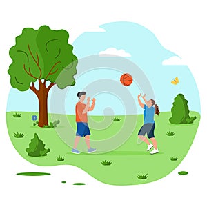 People Nature Play Volleyball Sport Summer Outdoor