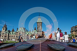 OTTAWA PARLIAMENT BUILDING ON SUMMER DAY