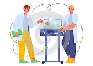 People with neonatal baby concept