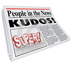 People in News Announcement Super Newspaper Message Praise